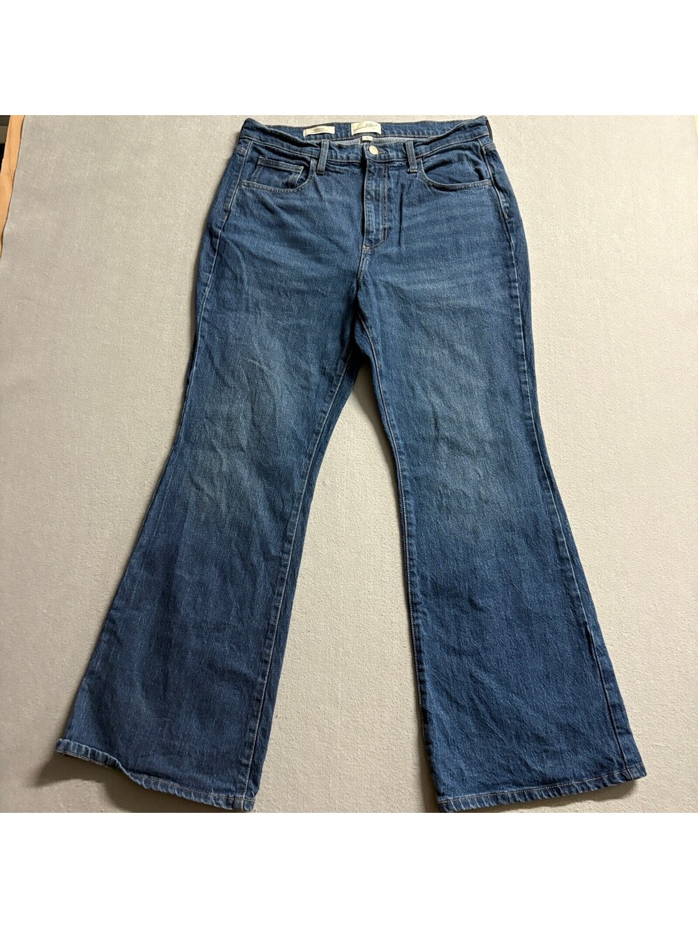 Universal Thread High Rise Flare Jeans Womens 12S Blue Denim Stretch Short